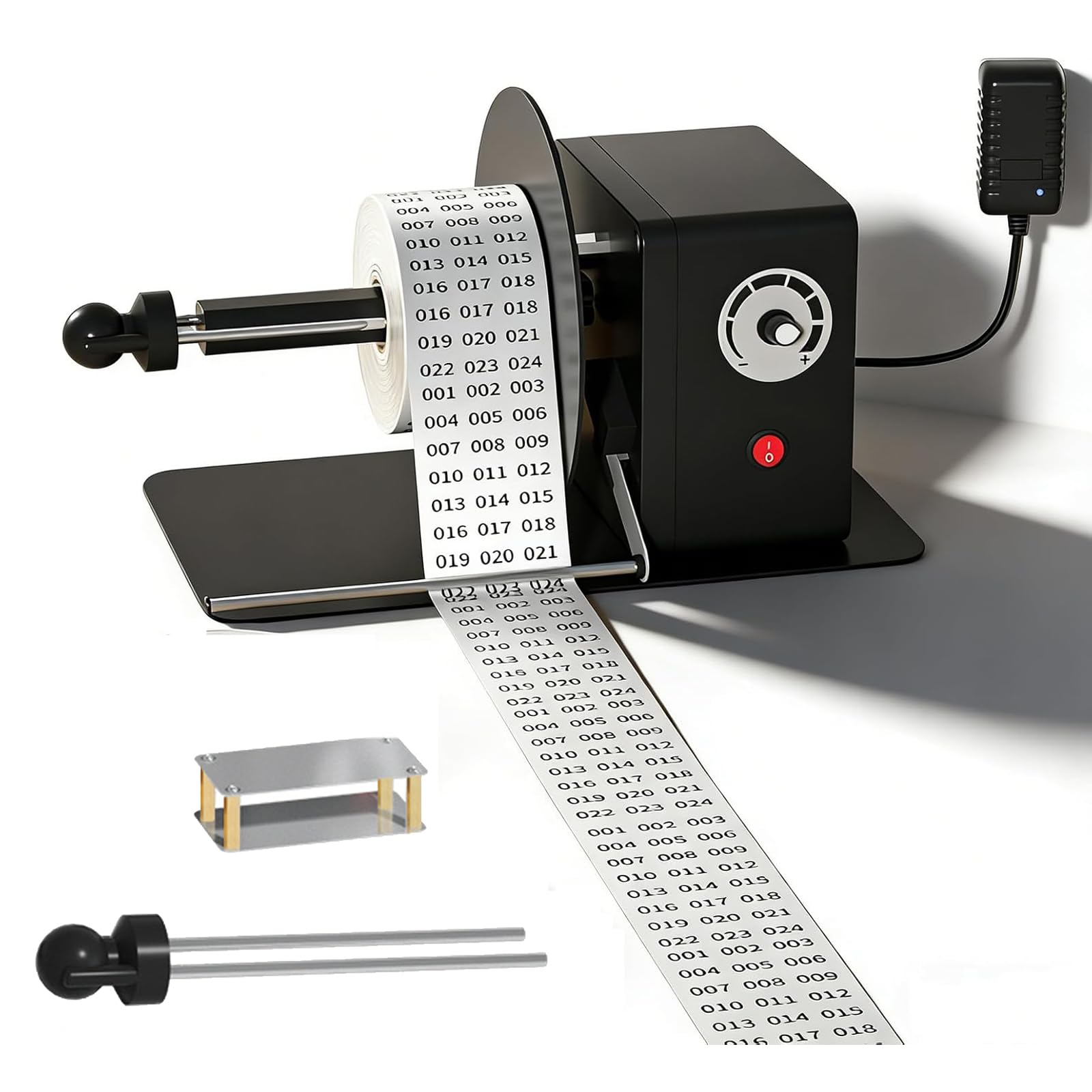 VILA SMO Automatic Label Rewinder Machine, Industrial Labeling Machine Strip, With Auto Pause & Speed Control, With 25/40mm Core, Max Length 4.72"/width 6", For Clothing, Logistics And Printing