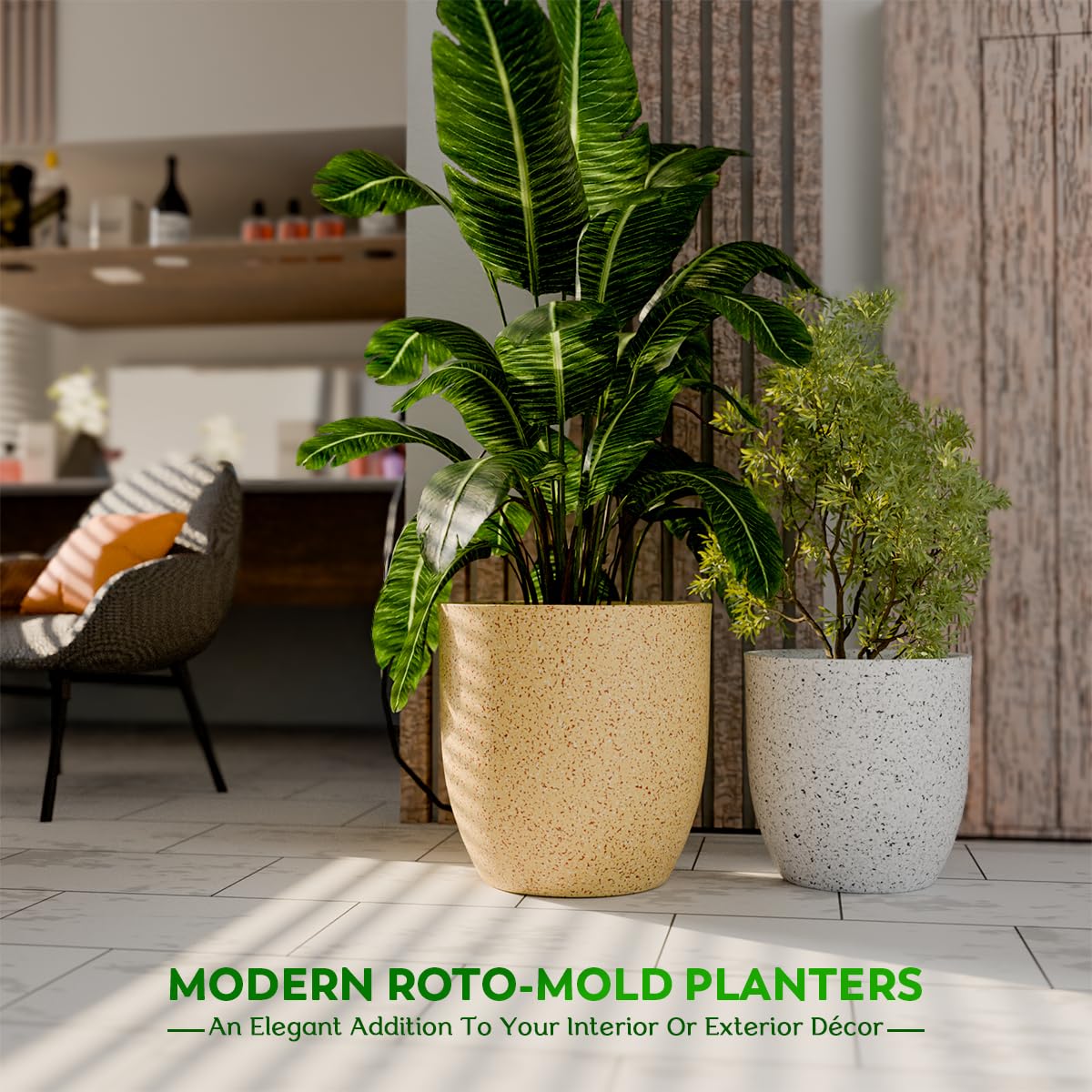 Italian Style Planter Pots - Durable & Lightweight -4 Italian Style Planter Pots - Durable & Lightweight -4