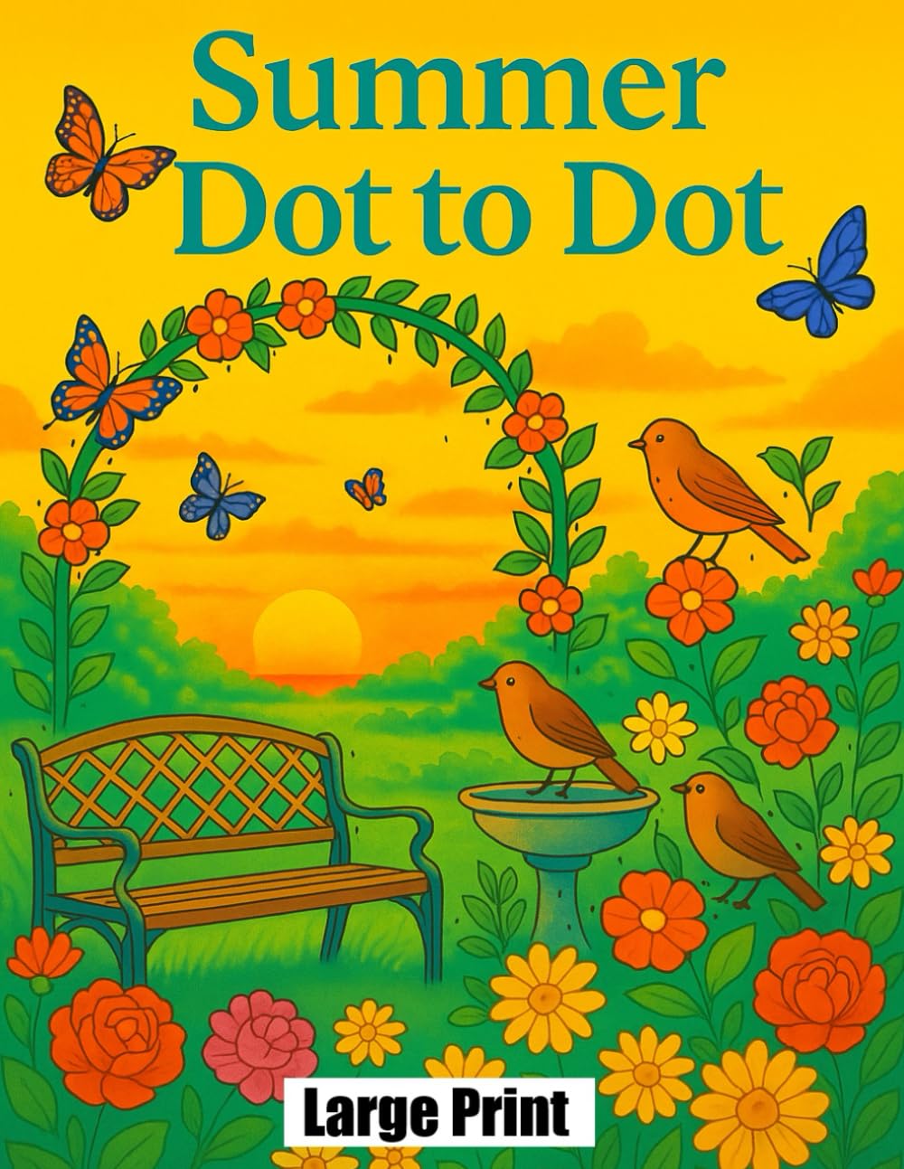 Summer Season Dot To Dot Book: Large Print Dot-to-Dots Puzzles For Adults and Seniors | Travel Summer Season