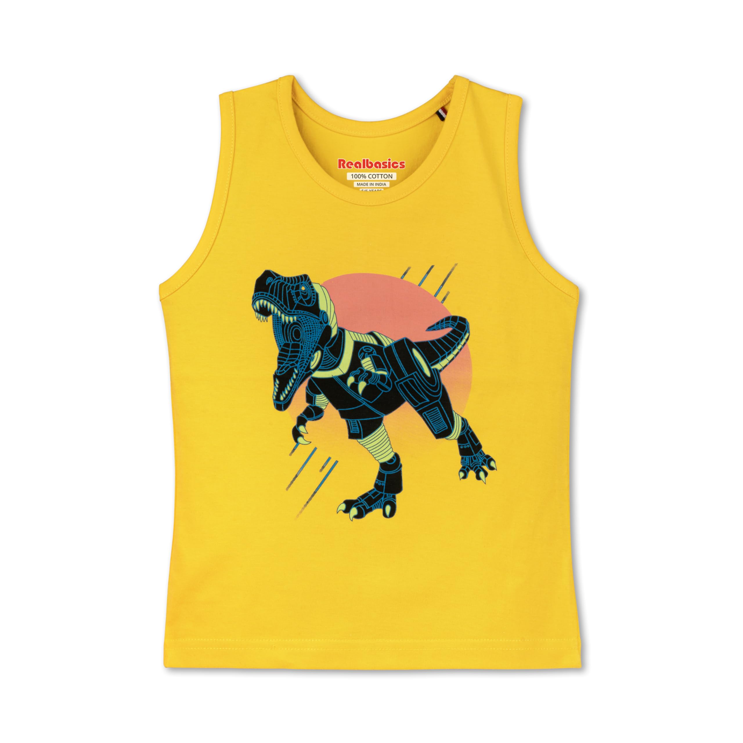 Real Basics Boys Cotton Regular Vests(Rb-Bb-Tvest-P4-1112-Dfox_Multicolor_11-12 Years) - Image 8 thumbnail