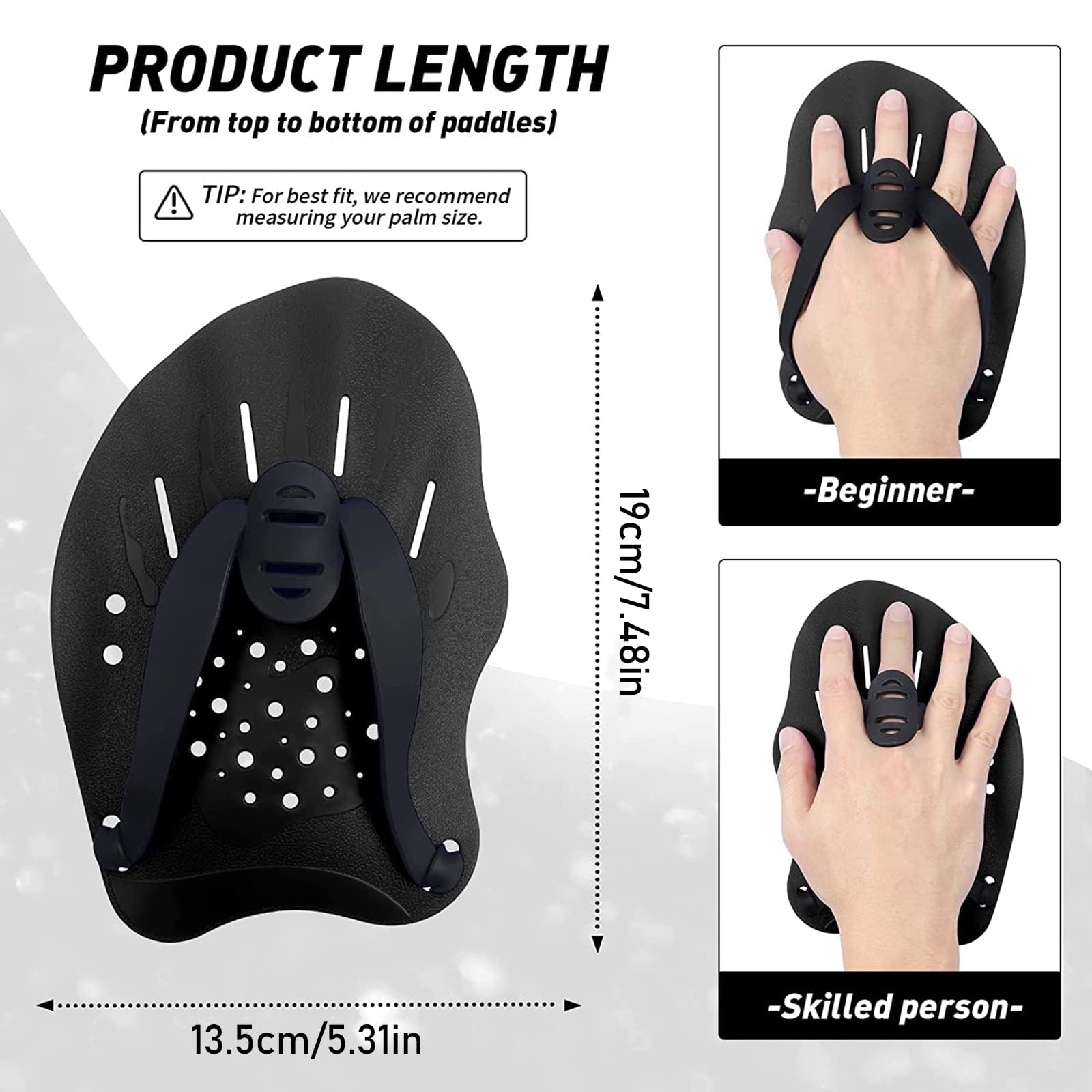Pagaia Manuale da Nuoto Unisex, Paddle da Palette Professionale per Adulti e Bambini - Accessori per l'Esercizio in Piscina