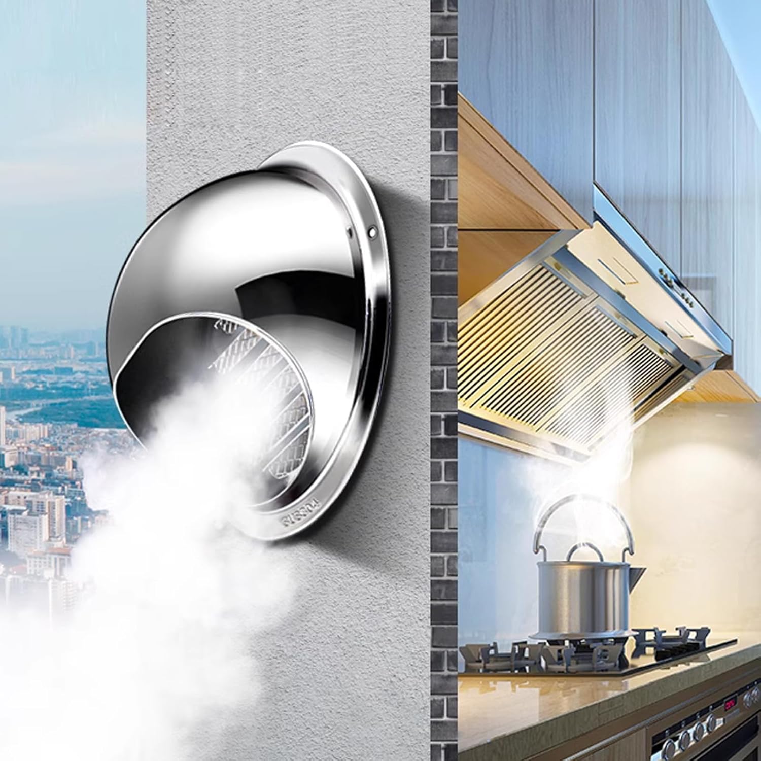 Tapa De Chimenea Acero Inoxidable 110mm - Con Protector Antipájaros | Para Exterior