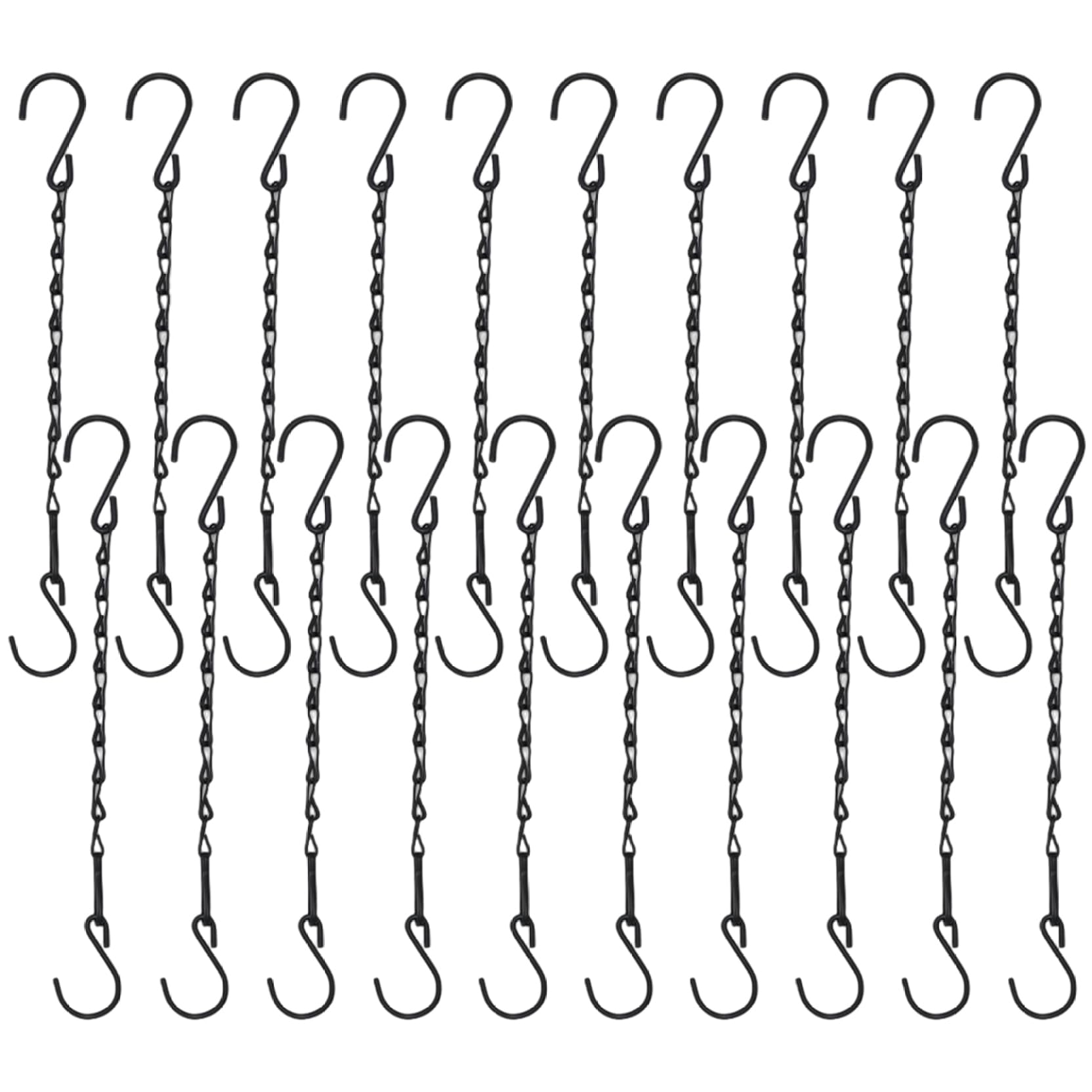 Cadenas colgantes de plantas con ganchos de acero inoxidable para comederos de aves y campanillas