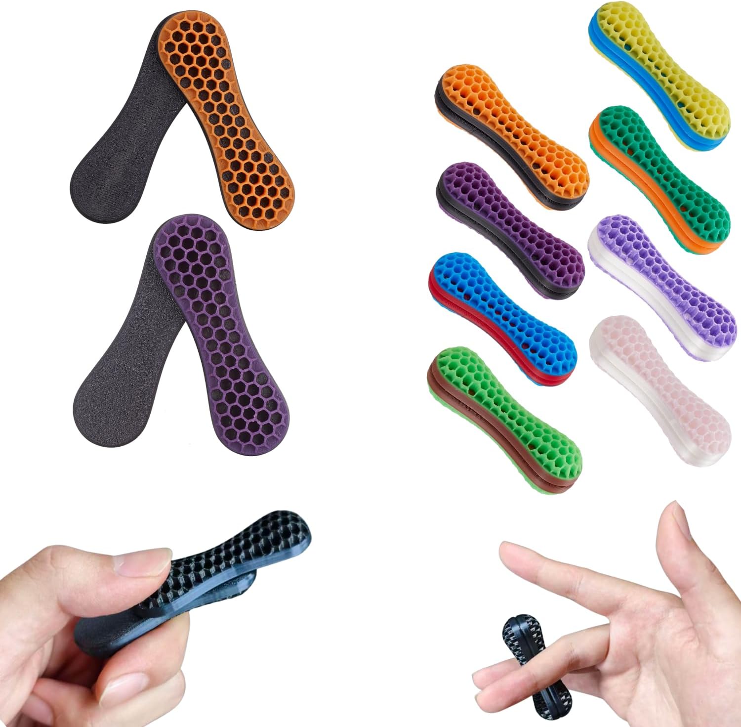 Magnetic Roller Fidgets for Adults, Fidget Toys or Anxiety and Stress Relief ADHD,Finger Roller and Slider Skill Game,Cool Office Gifts (Orange & Purple)