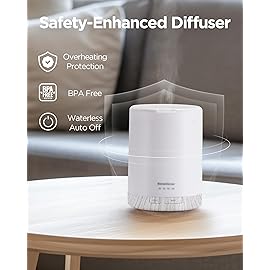 InnoGear 300ML Essential Oil Diffuser, Premium 5-in-1 Ultrasonic Aromatherapy Diffusers Scent Humidifier Aroma Diffuser Vaporizer Auto-Off Timer for Room Office Home, White, Medium
