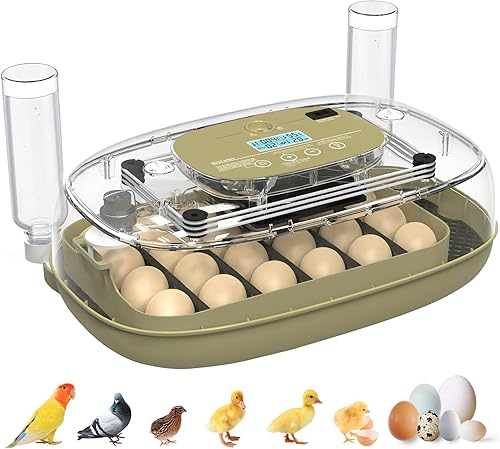 Incubadoras para incubar huevos, incubadora inteligente de 24 huevos con giro automático de huevos y control de humedad, incubadora de alta tasa de