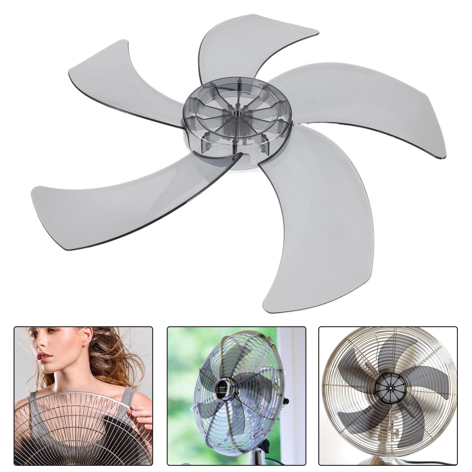 Veemoon Accessori per Ventilatore da Pavimento Pale in Plastica a 5 Foglie, Ricambio per Ventilatore da Tavolo per Vacanze Estive e Uso Domestico