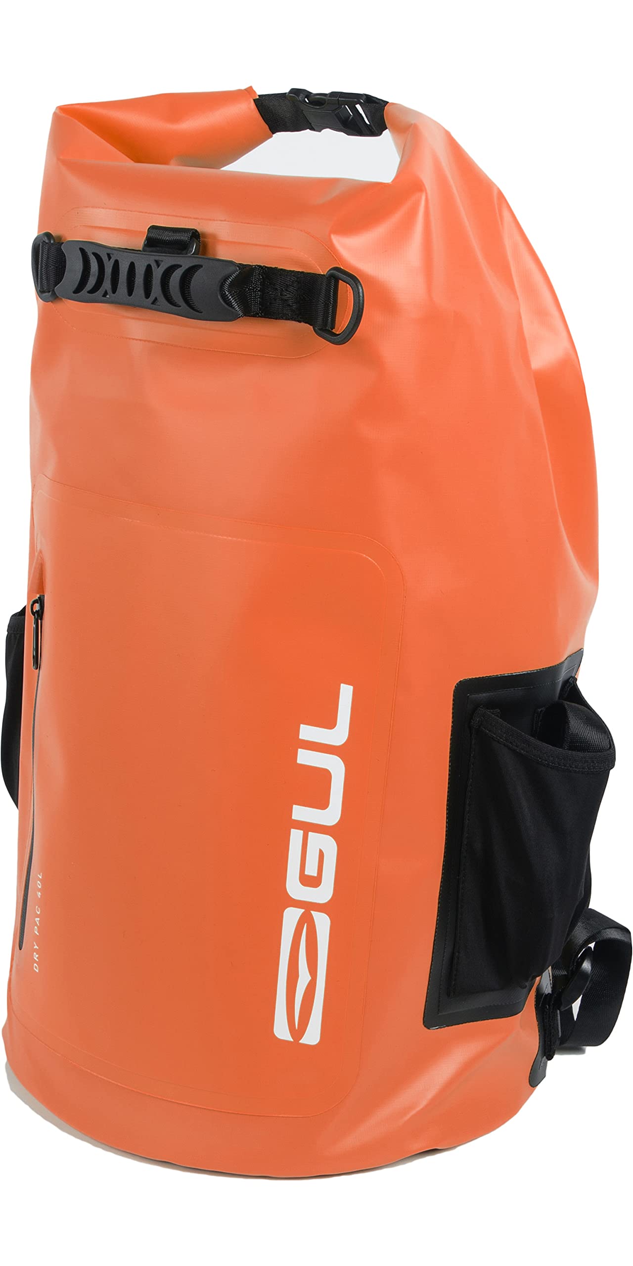 GUL 40L 40 Liter Fassungsvermögen Dry Rucksack Rucksack Tasche - Schwarz Orange - Wasserdicht Sprühfest - Unisex