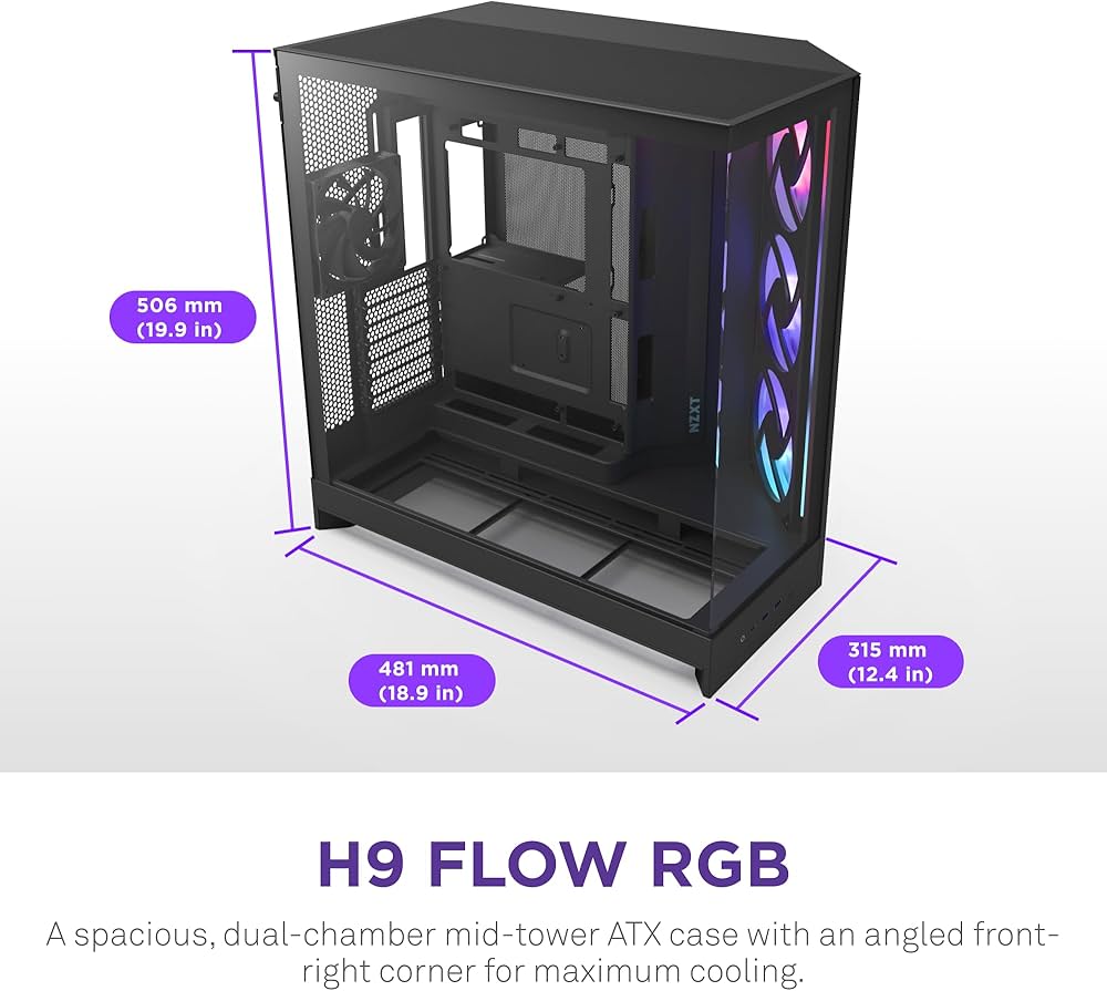 Amazon | NZXT H9 Flow RGB (2025) デュアルチャンバー RGBファン搭載