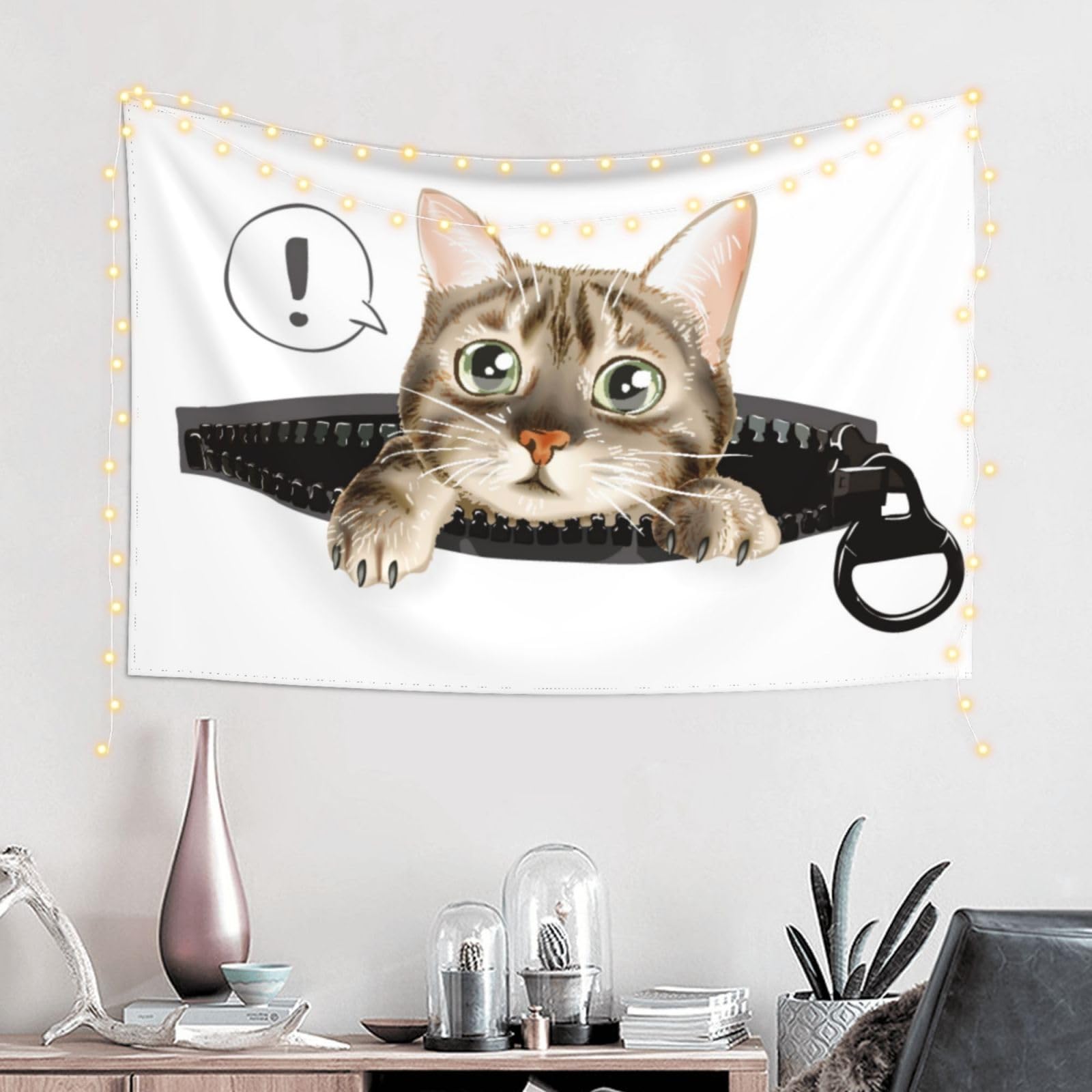 Amazon.co.jp: おもしろ 猫 猫柄 面白い ねこ タペストリー おしゃれ