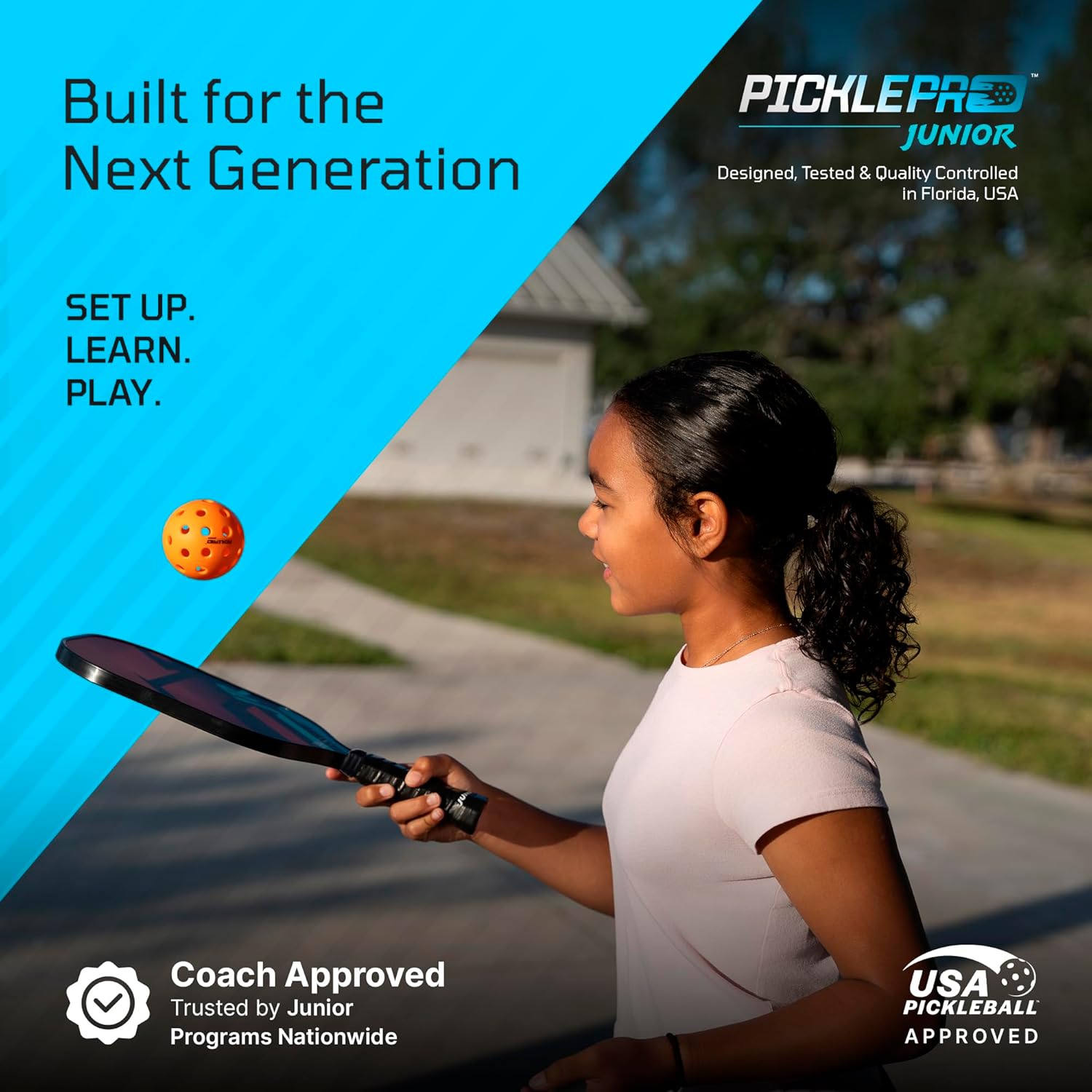 PicklePro Pickleball Paddles with Cover – Lightweight Fiberglass Pickleball Paddle for Kids, Youth & Beginners, Cushioned Grip, 13mm Honeycomb Core, Indoor & Outdoor Racket, USAP Approved - Image 7