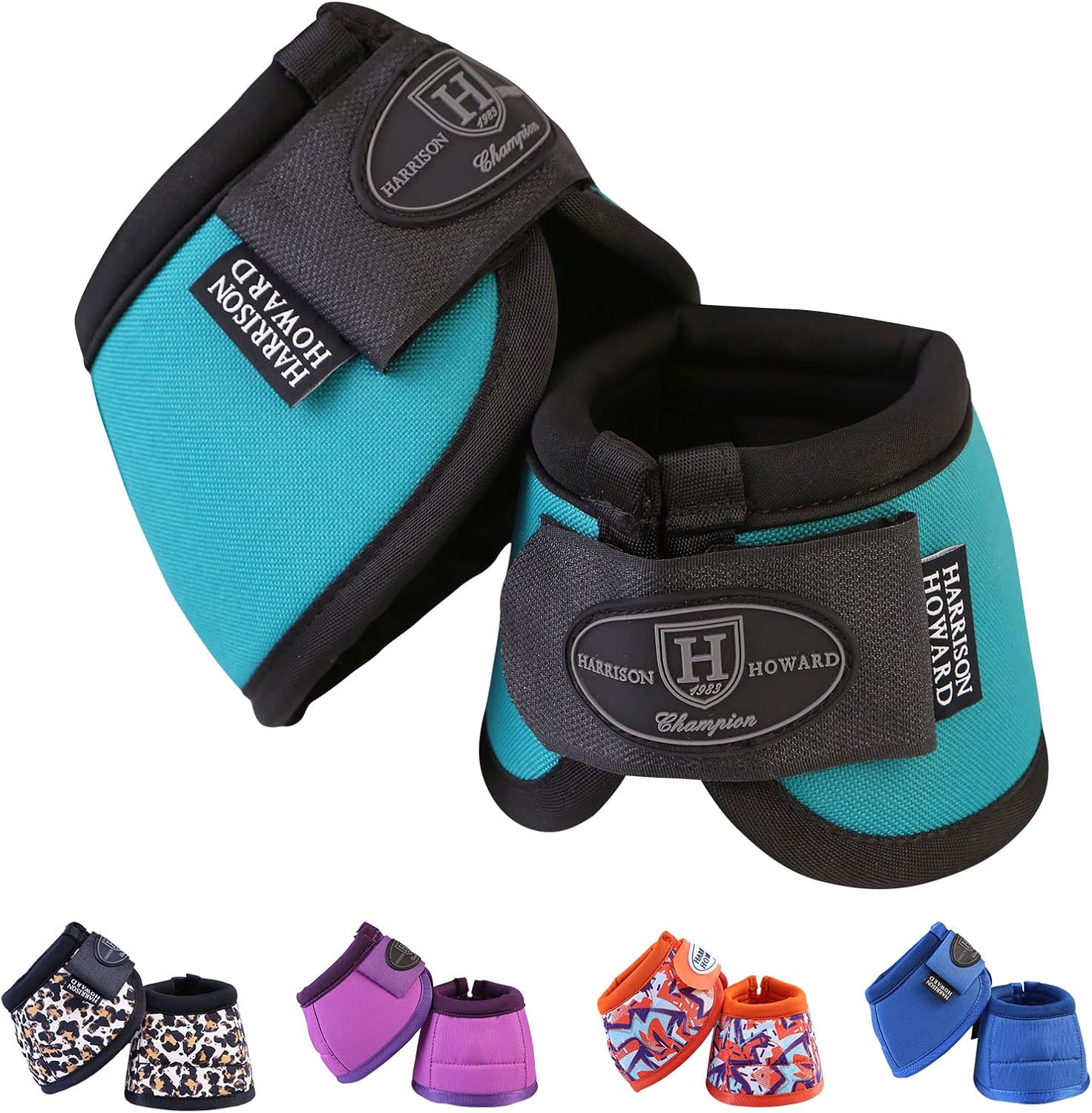 Harrison Howard Horse Bell Boots Overreach Bell Boots No-Turn Bell Boots for Horse-Durable Protective Hoof Boot