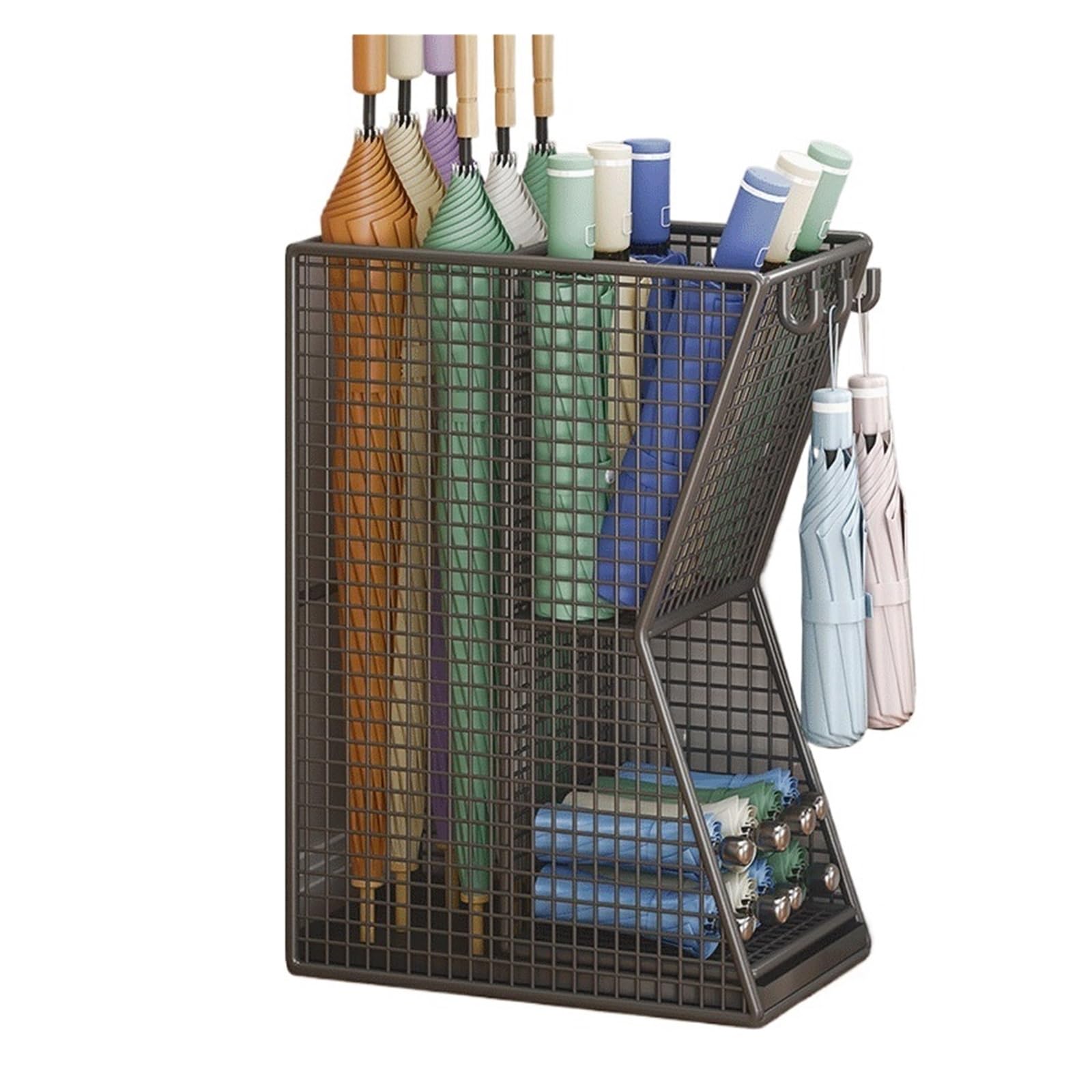 XXAD553TY Umbrella Stands And Storage Racks Suitable For Homes, Hotel Lobbies, Commercial Entrances, And Classrooms Corridor(Black)
