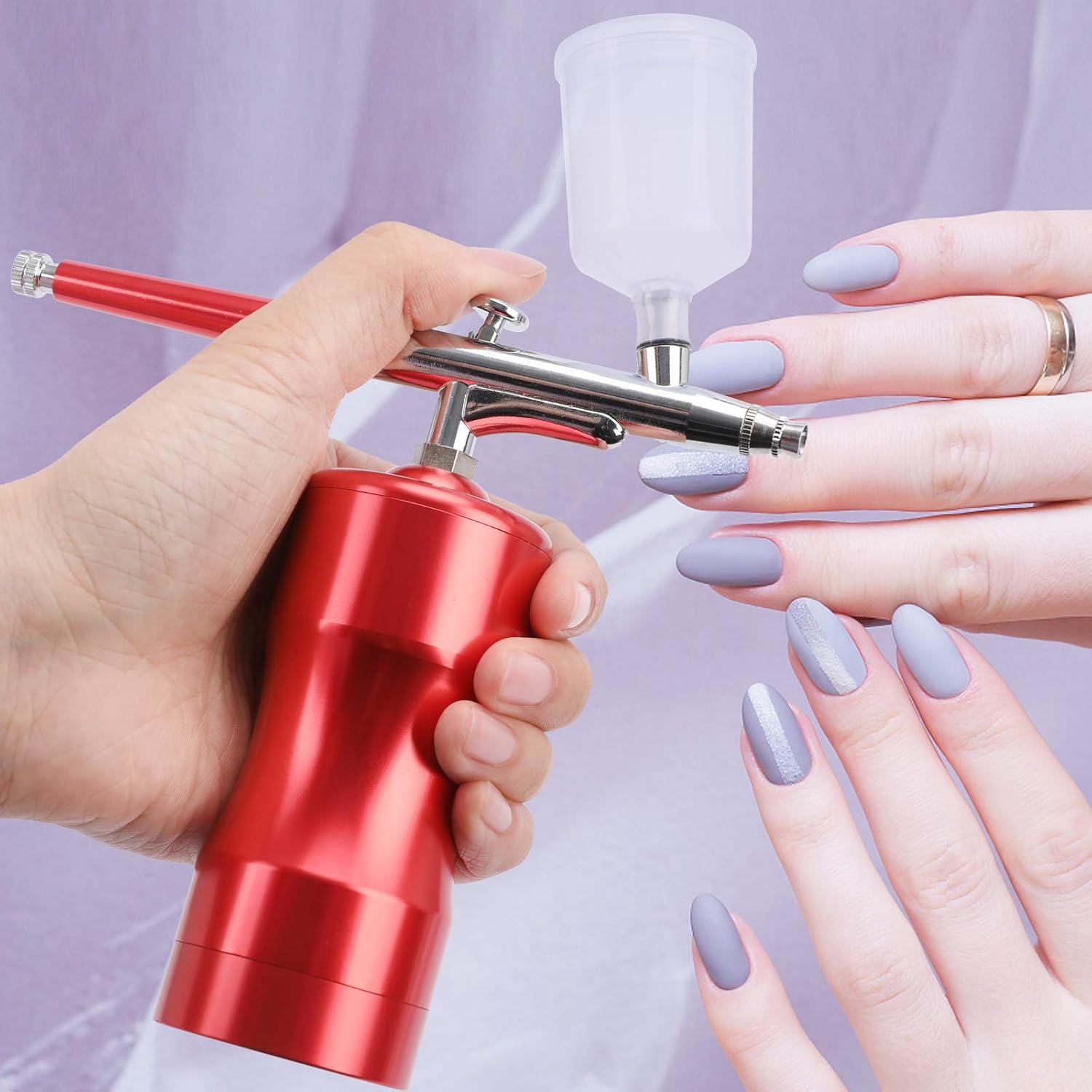 Asany Airbrush Kit, Portable Mini Airbrush Set with Compressor, Cordless Airbrush Gun Kit for Makeup, Painting, Handheld Airbrush for Cake Decorating : Arts, Crafts & Sewing