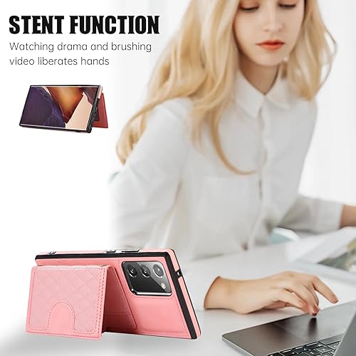 Miniatura 10 de Asuwish Funda de teléfono para Samsung Galaxy Note 20 5G, con protector de pantalla de vidrio templado y correa cruzada, soporte para tarjetas,