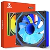 FC 120mm Case Fan, Infinity Mirror PWM PC Cooling Reverse Fan with Multiple Lighting Modes, ARGB Sync & Remote Control, RGB Daisy Chain, High Airflow HDB, Compatible with CPU Liquid Coolers