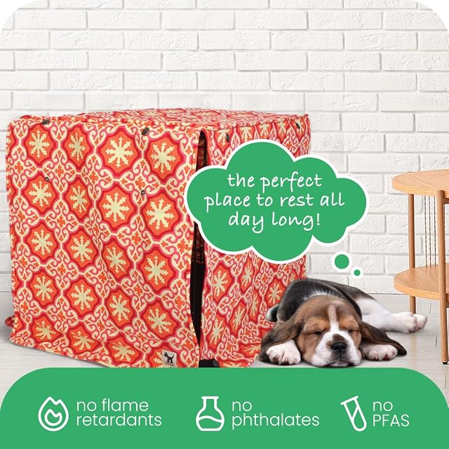 Foto 6 de 7 de Molly Mutt - Funda para Jaula de Perro de 91 cm, la Funda Grande Mide 91 x 61 x 69 cm, Dos Puertas…