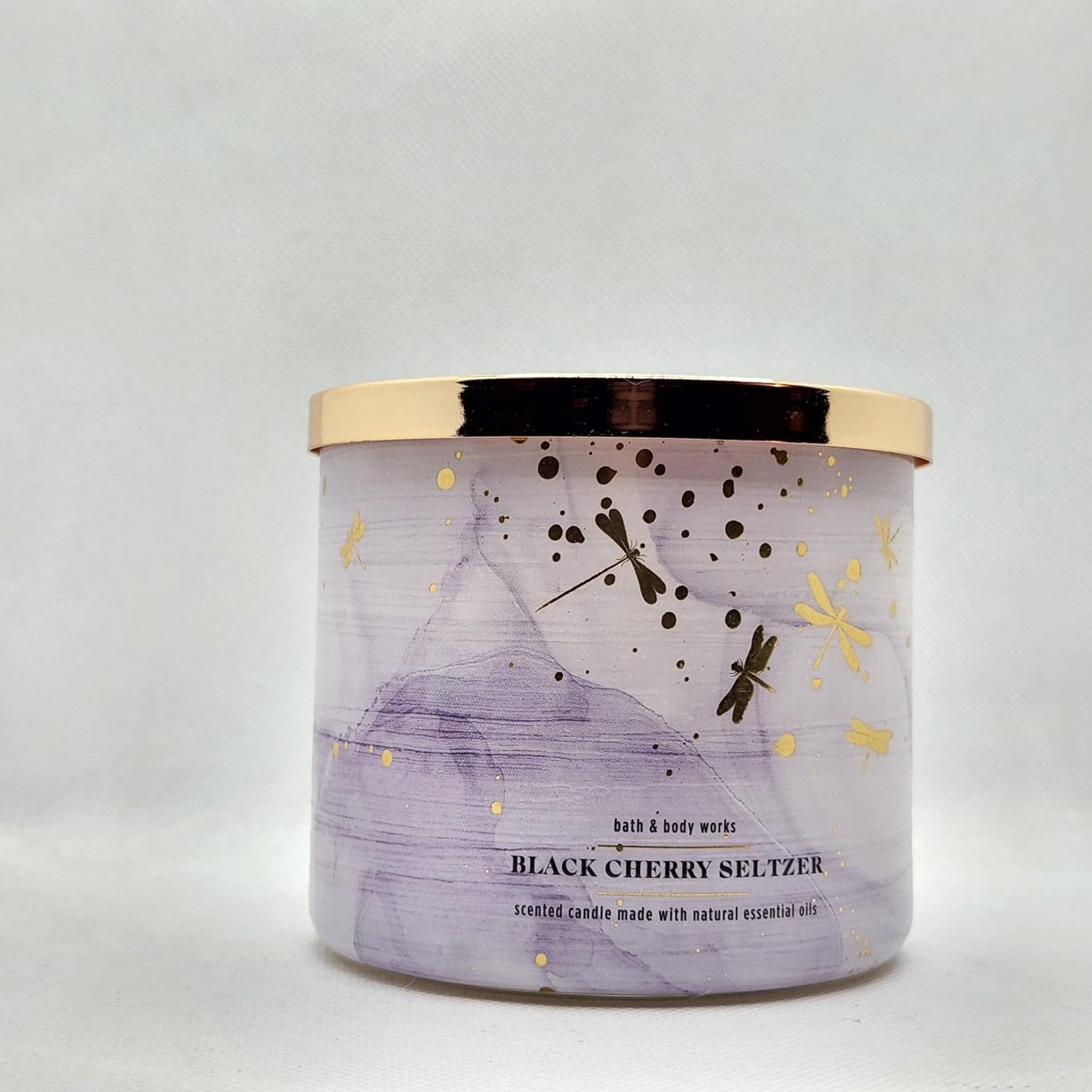 Bath & Body Works, White Barn 3-Wick Candle w/Essential Oils - 14.5 oz - 2022 Spring Scents (Black Cherry Seltzer)