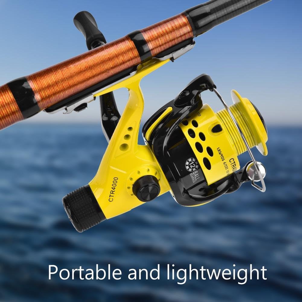 Spinning Fishing Reel, Saltwater Freshwater Metal Heavy Duty Lightweight Casting Spinning Reel Tackle Accessory(4000)