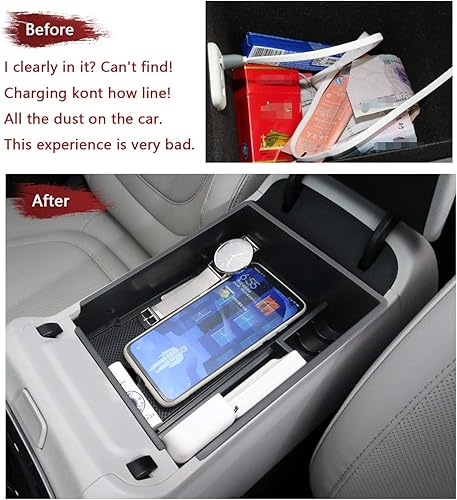 Miniatura 2 de LFOTPP Bandeja organizadora de consola central de automóvil para 2022 2023 Hyundia Tucson/Santa Cruz Accesorios Consolas Organizadores 2022 Tucson