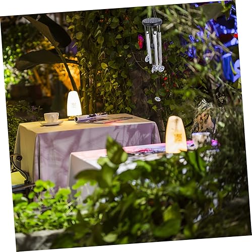 Miniatura 4 de GANAZONO Elegante campanilla de viento de piedra hecha a mano adorno colgante de madera decoración de jardín para campanillas de viento