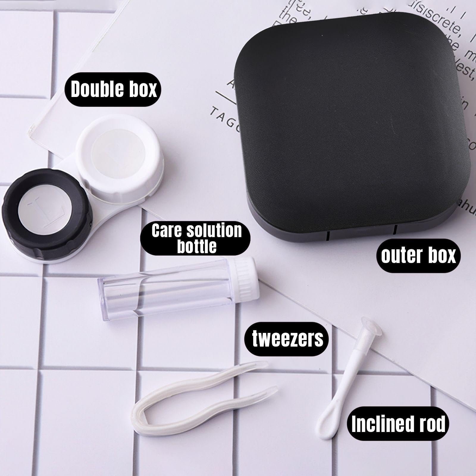 Cajas de Almacenamiento de Lentes de Contacto Cosméticas Portátiles para Viaje