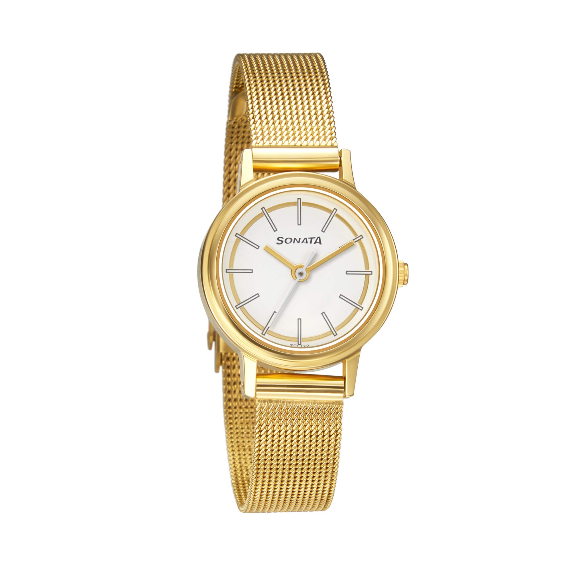 Sonata Essentials White Dial Women Watch With Stainless Steel Strap-NS8096YM09 (B08W52WNF5) Amazon Price History, Amazon Price Tracker