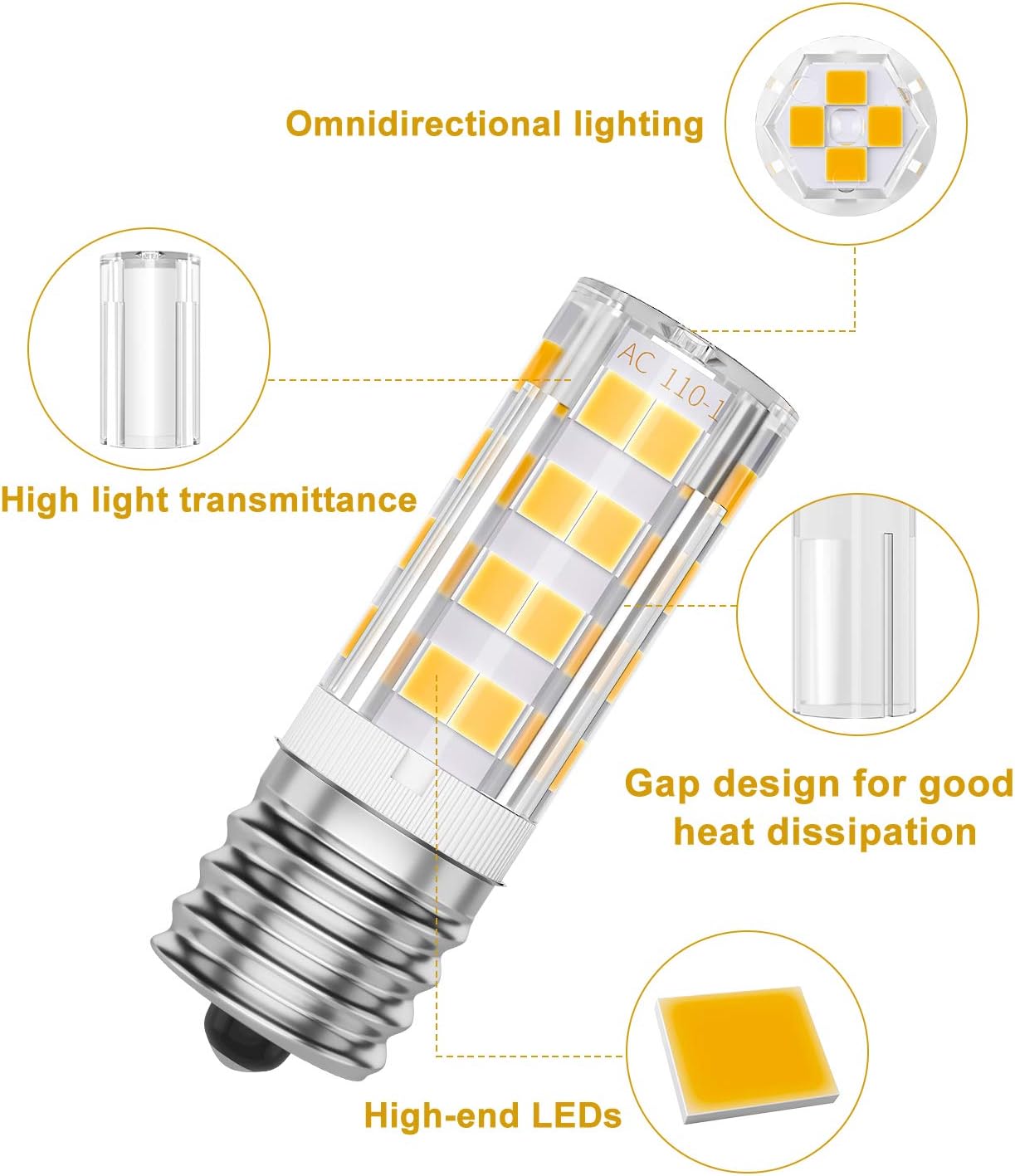 Blасk Frіdау Clеаrаnсе SHINESTAR E17 LED Microwave Light Bulbs Under Hood, 40W Equivalent, 3000K Warm White, 120V Appliance Bulb for Oven, Refrigerator, Range Hood, Non-dimmable, 4-Pack Bеѕt Dеаl 🛒 SHINESTAR E17 LED Microwave Light Bulbs Under Hood, 40W Equivalent, 3000K Warm White, 120V Appliance Bulb for Oven, Refrigerator, Range Hood, Non-dimmable, 4-Pack
