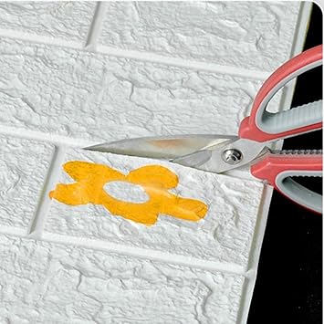 CALANDIS 10Pcs 3D Tile Brick Wall Sticker Self-Adhesive Waterproof Panel Wallpaper