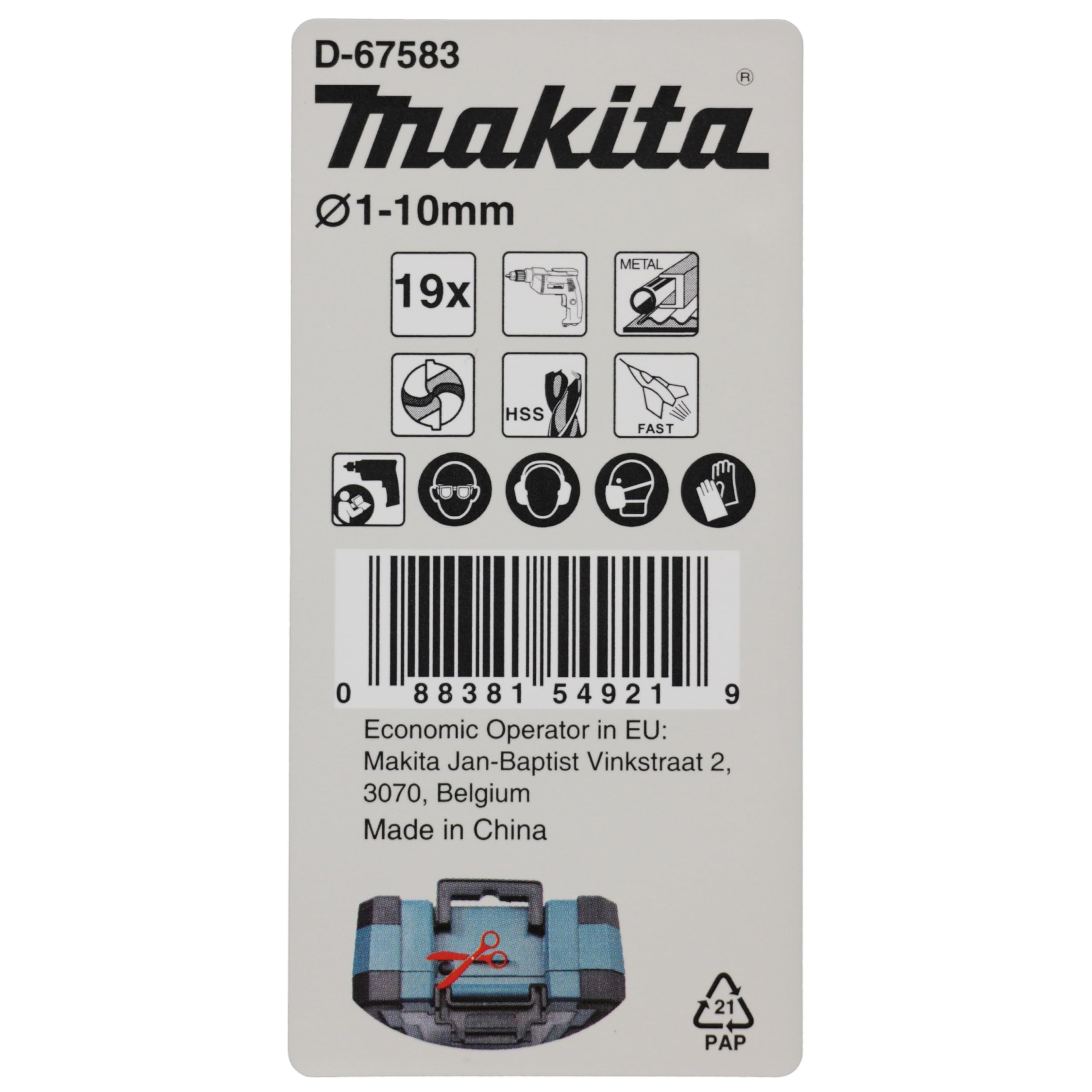 Makita D-67583 - Set di punte M-Force, 19 pezzi
