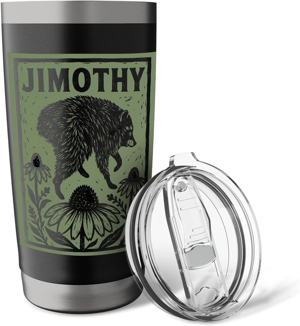 Jimothy Tshirt Raccoon Racoon Viral Funny Meme Seattle Retro Stainless Steel Insulated Tumbler image 5