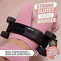 Vista 2 de Cinturón de empuje de cadera con diseño de doble correa – Constructor de glúteos para mancuernas pesadas, pesas rusas y discos de hasta 400 libras