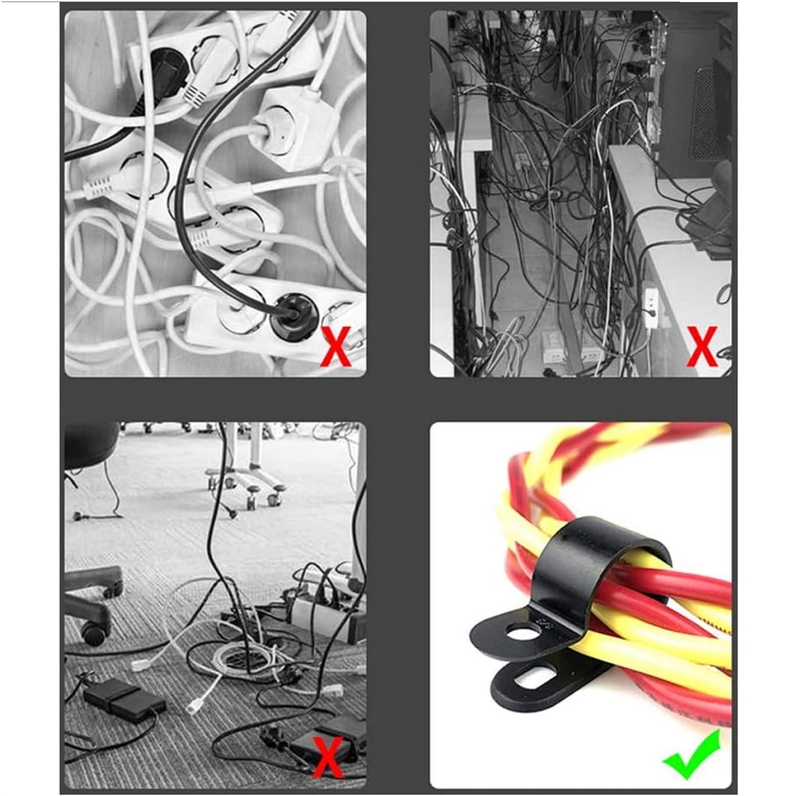 Clip Per Filo In Nylon Di Plastica P 200 Pezzi Morsetti A P