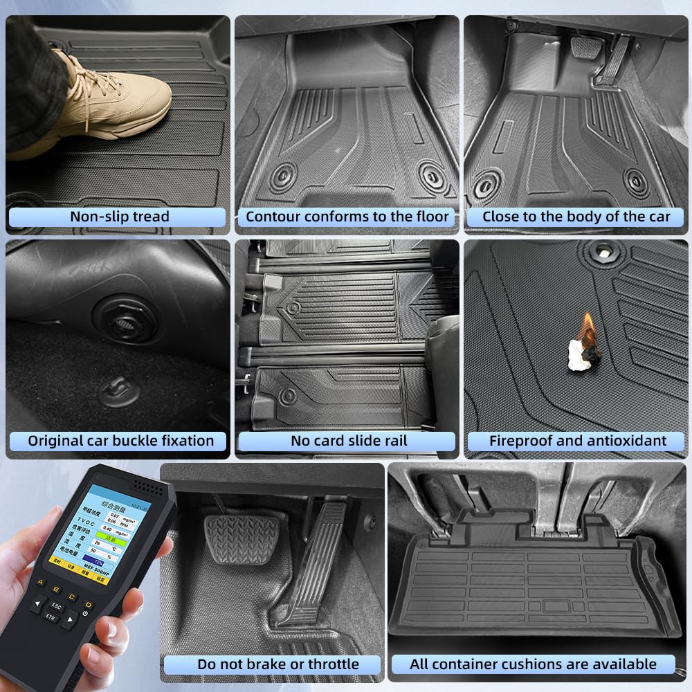 Custom Fit All-Weather Floor Mats for Toyota Sienna 2021-2026 Specifically Designed for 7-Seat Models Platinum 24-26 LE XLE — view 4