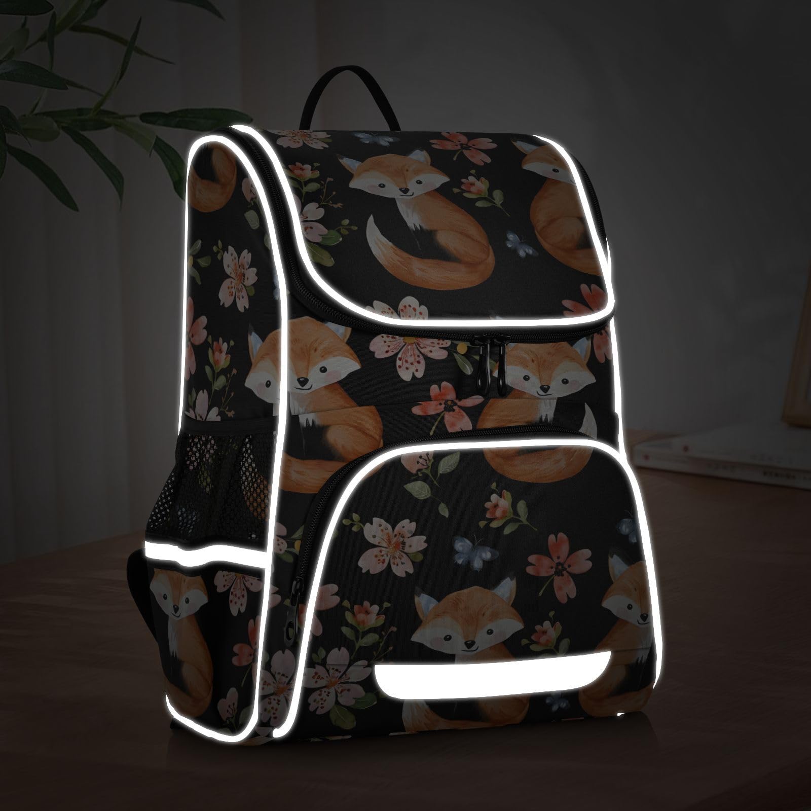 Mnsruu Kinder-Rucksack für Schule, Mädchen und Jungen, Büchertasche für Grundschule, mit reflektierenden Streifen, C2686, 41x31x20cm, Rucksack Backpacks