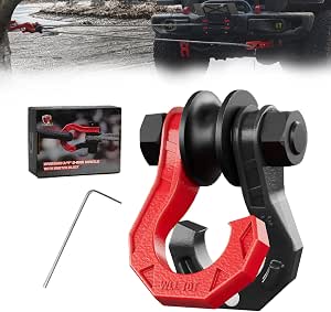 D Ring Separate Shackle with Snatch Block, 3/4" Heavy Duty Towing Pulley for Off-Road Vehicles