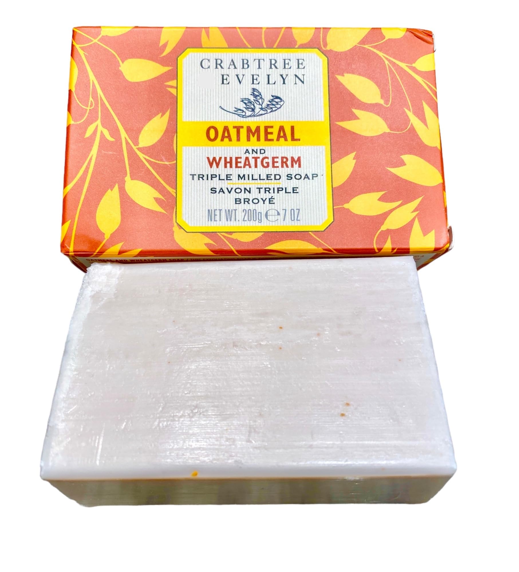Crabtree & Evelyn Oatmeal & Wheatgerm Triple Milled Soap Bar 7 oz