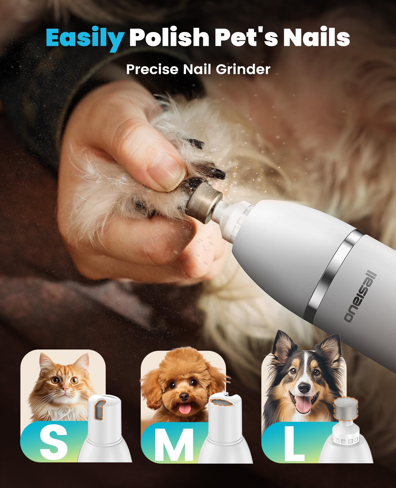Oneisall 4-in-1 Dog Grooming Kit - LCD Display -3