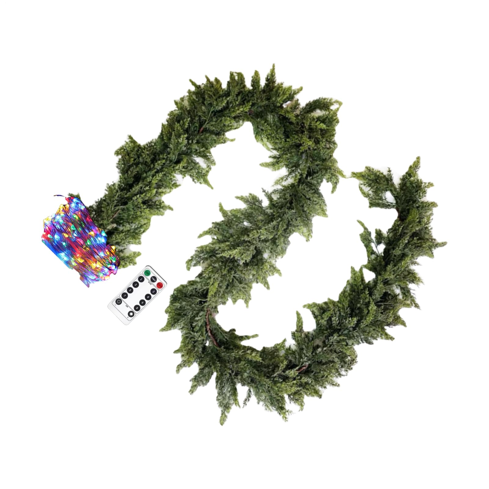 Guirlande de Noël au touché réel de 2.7m pour illuminer vos fêtes en extérieur