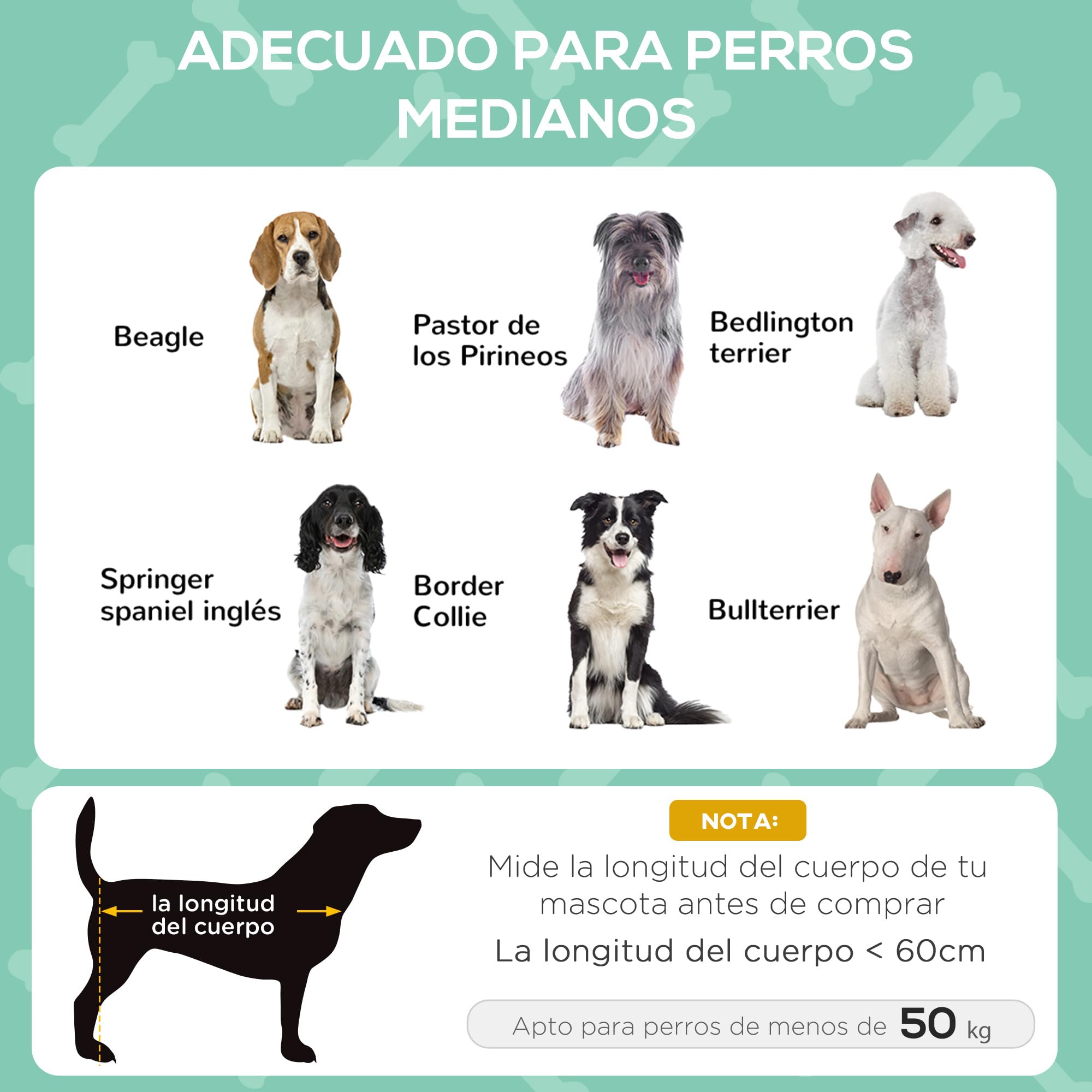 Pawhut Cama para Mascotas con Carpa Impermeable para Perro Gato Dormir en el Exterior Terraza Jardín (M: 76 x 61 x 76cm (LxAnxAl))