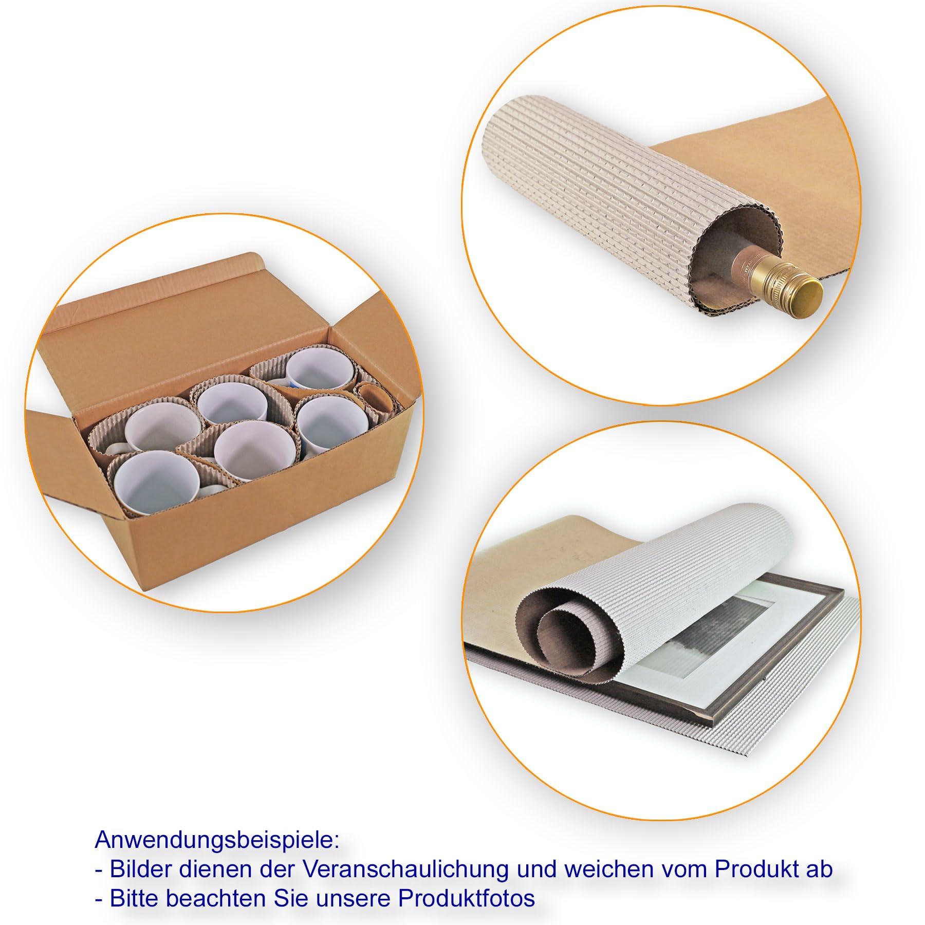 1 Rolle Rollenwellpappe | Breite: 30cm | Länge: 70m | ausgezeichnete Polsterwirkung | Verpackung, Schutz, Ausfüllen von empfindlichen Waren | wiederverwendbar | umweltfreundlich | recyclebar