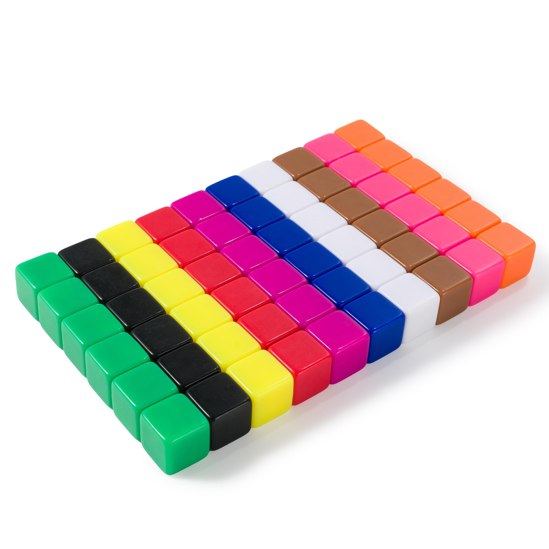 60-Piece 16mm Customizable Blank Board Game Dice w/Storage Bag, Multicolor