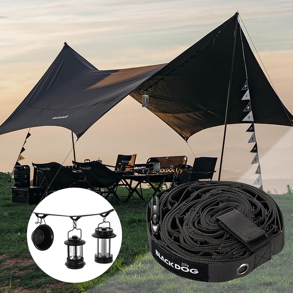 Generic 2pcs Heavy Duty Rope Hanger, Outdoor Canopy Lanyards Multi Purpose Tent Canopy Cup Lamp Hanger Adjustable Shoulder Hanger Lanyard Garden Supplies for Outdoor Camping Hiking