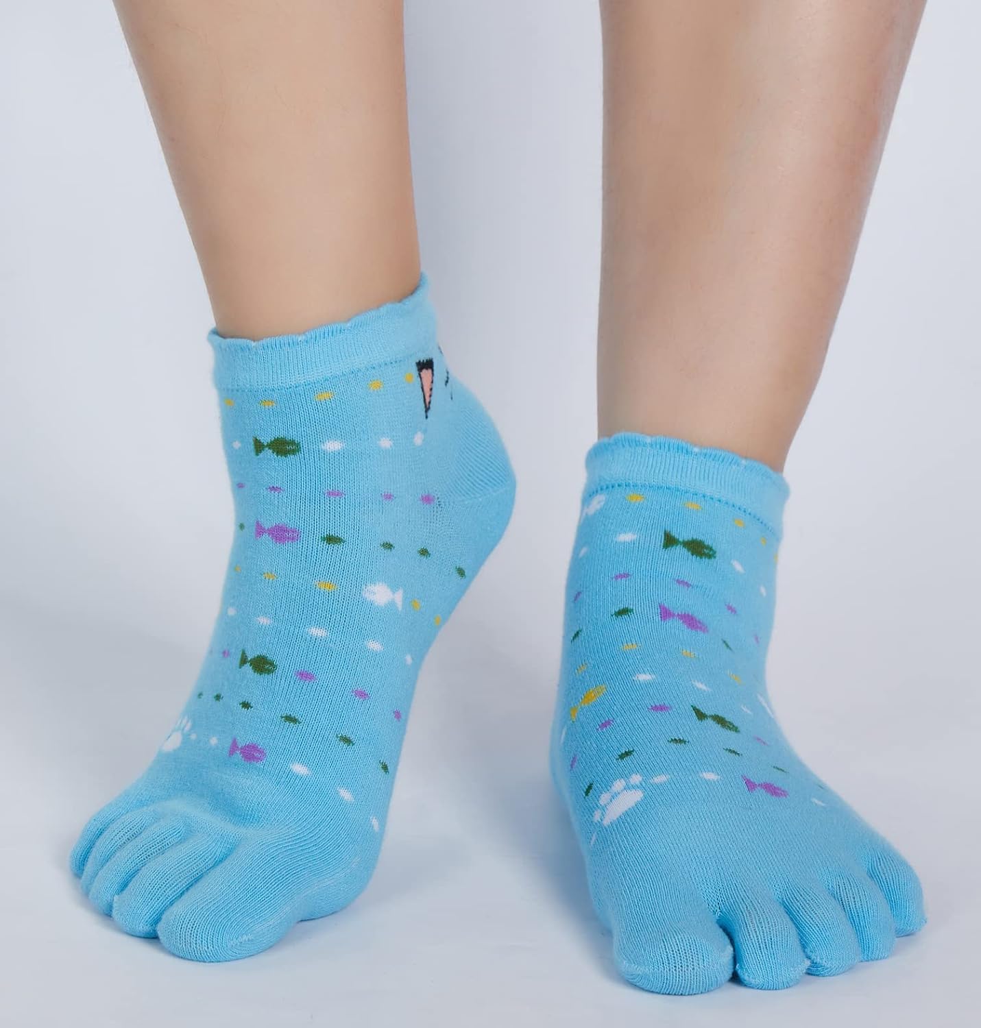 Women's Low Cut Toe Socks Ankle Cotton Running Socks(Pack of 5/6) - Image 2