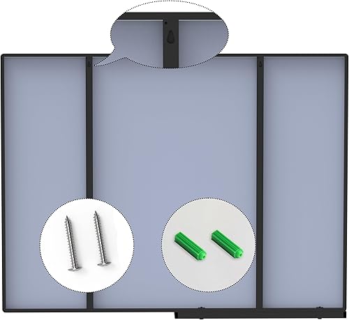 Miniatura 8 de Modern Bathroom Mirror with Storage Shelf Rectangular Black Wall Mirrors for Bathroom Living Room Bedroom Hanging Mirror Aluminum Frame 48x30 Inch