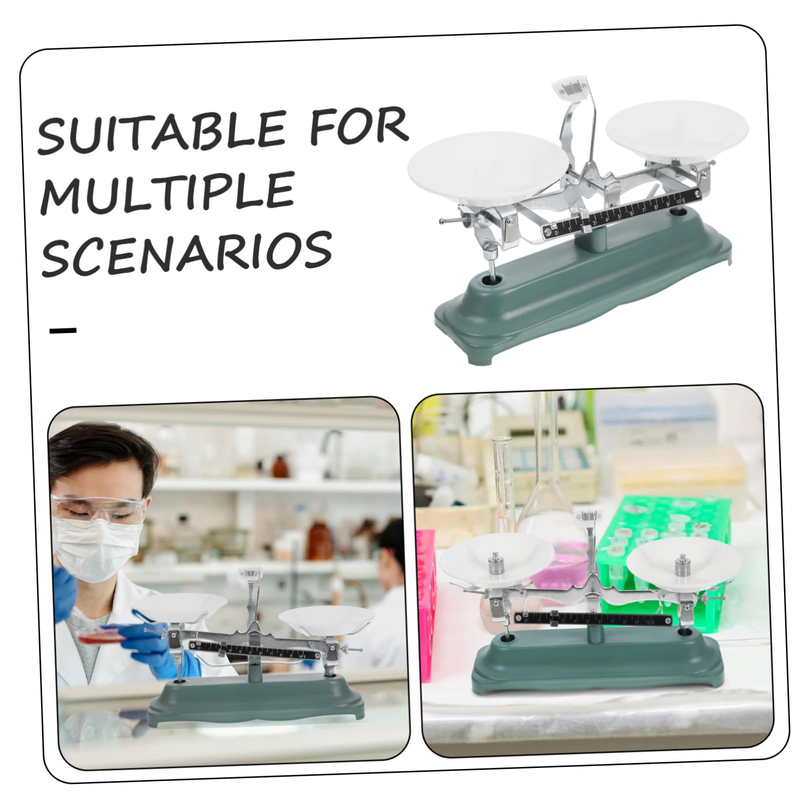 ULTECHNOVO Balance à Triple Fléau Pour Laboratoire Outil De Pesage Portable Avec Poids Inclus Pour Expériences Pédagogiques Et Scientifiques