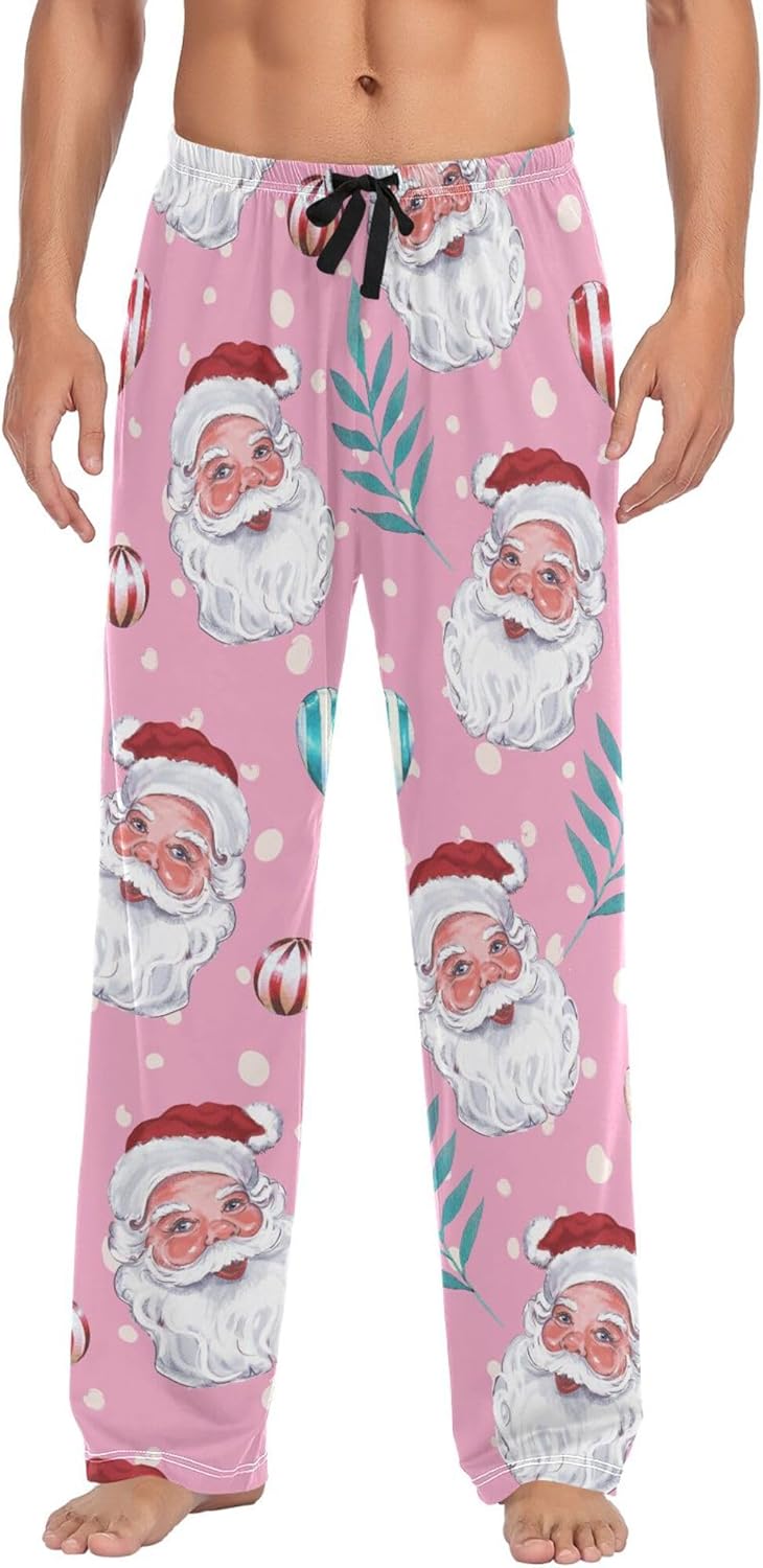 Fisyme Mens Pajama Pants Men's Pajama Bottoms Soft Sleep Lounge Pj Pants