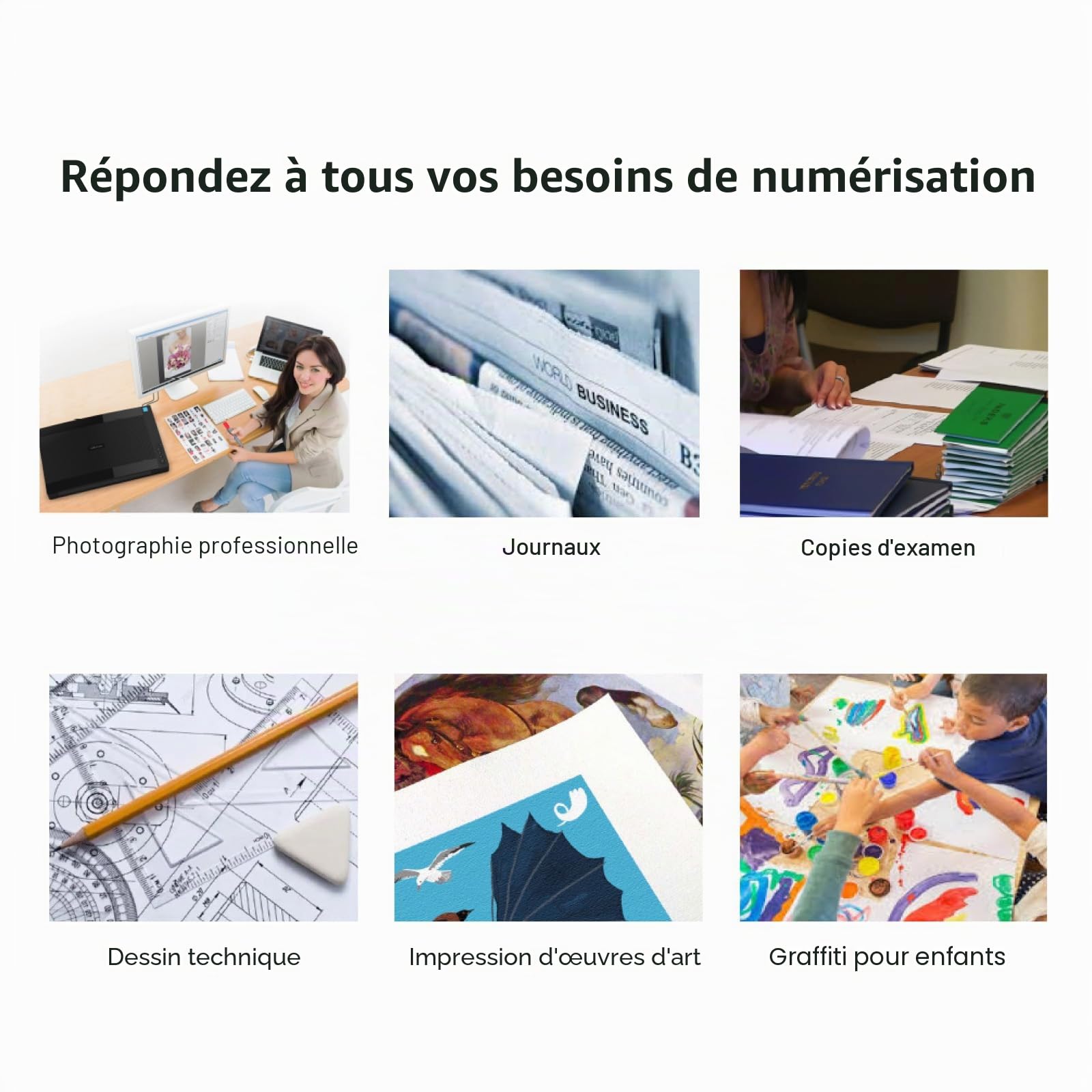 Viisan VF 3240, Scanner Plat Din-A3. Max. Résolution : 2400 x 2400 dpi. Compatible avec Windows et Mac Pilote Disponible