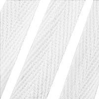 Vista 3 de Abbaoww Cinta de sarga de algodón de 50 yardas de 2 pulgadas, cinta de espiga suave y natural para coser manualidades, color blanco