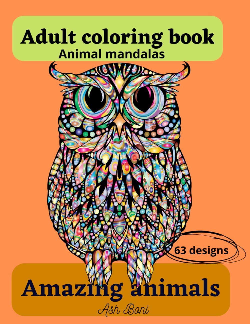 Adult coloring book Animal mandalas: Amazing coloring book for adults with Animals Mandala Patterns |Relaxation Coloring Pages
